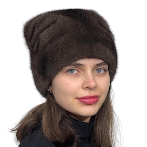 Womens Fur Hat, Real Winter Mink Hat "Adele" Furry Hats
