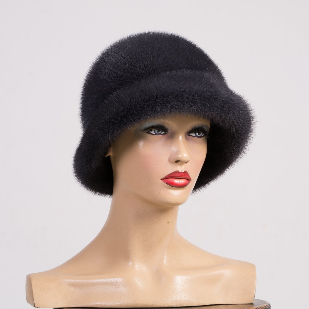Woman Fur Mink Hat charlie 100 Real Luxurious Mink Fur Warm Winter