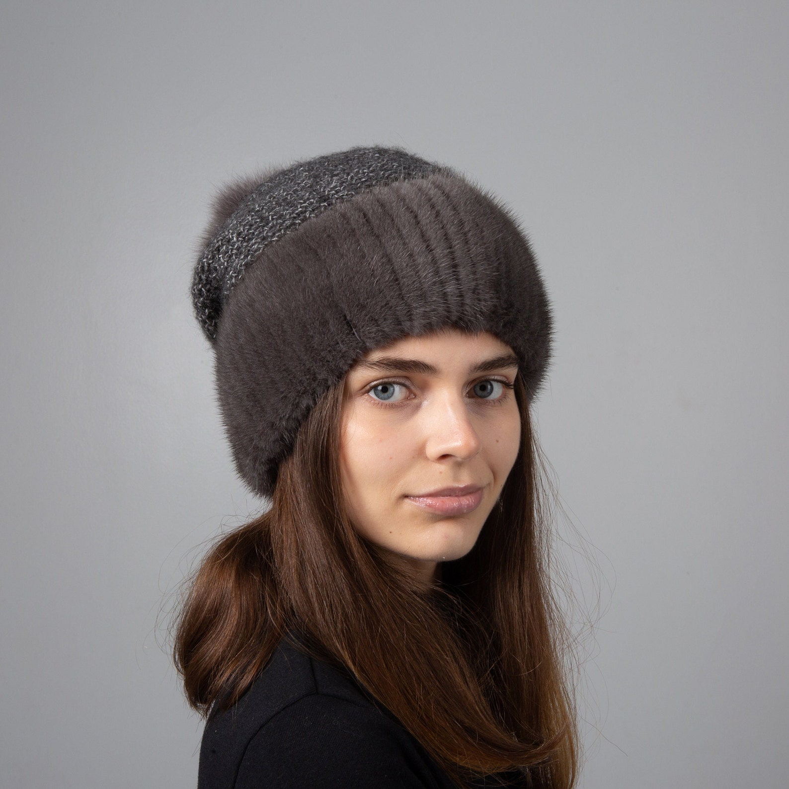 Women's Winter Warm Beanie Hat Made of Real Mink Fur Real Etsy