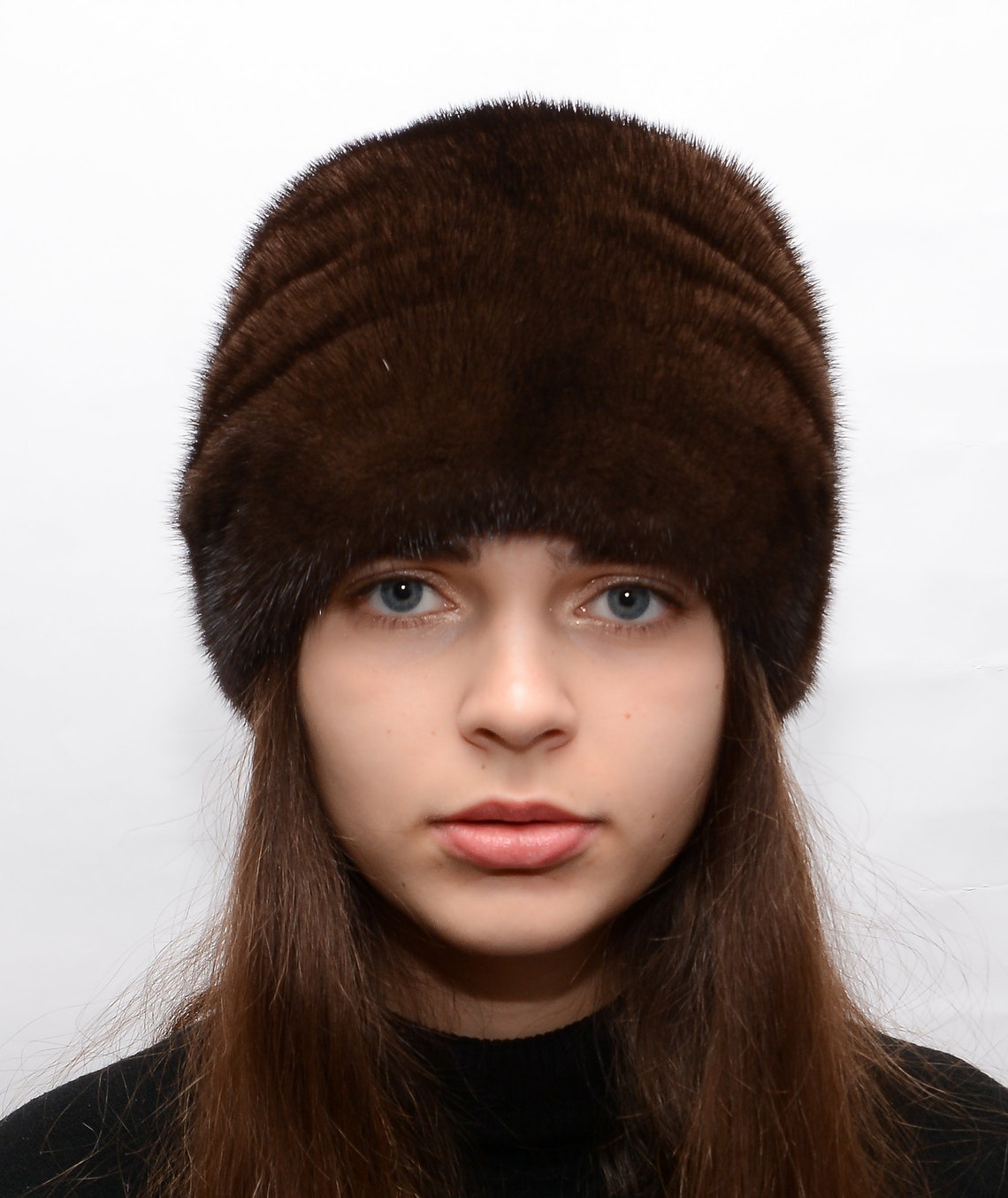 Mink hat russian fur hat fitted hat winter hat mink fur hat | Etsy