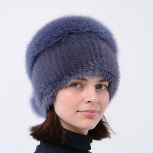 Womens Fur Hat - Mink Hat - Fox Fur
