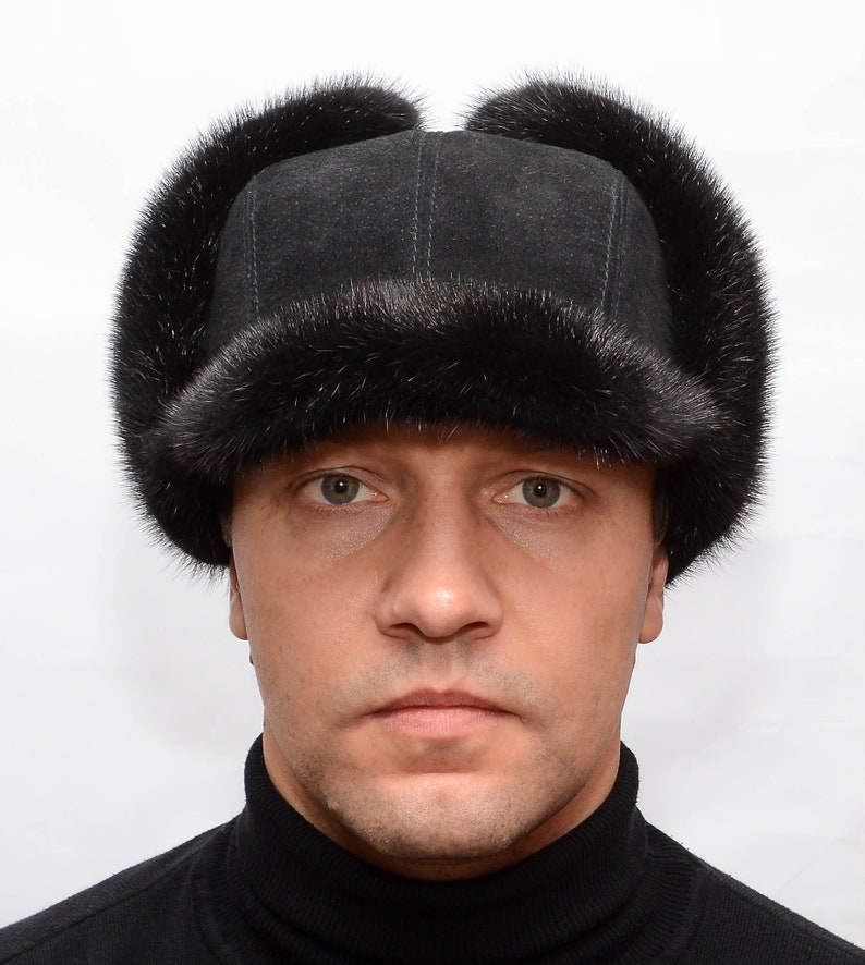 Mens Winter Hat Mens Mink Hat Fur Hat Mink Hat Hat Mens Mink Etsy