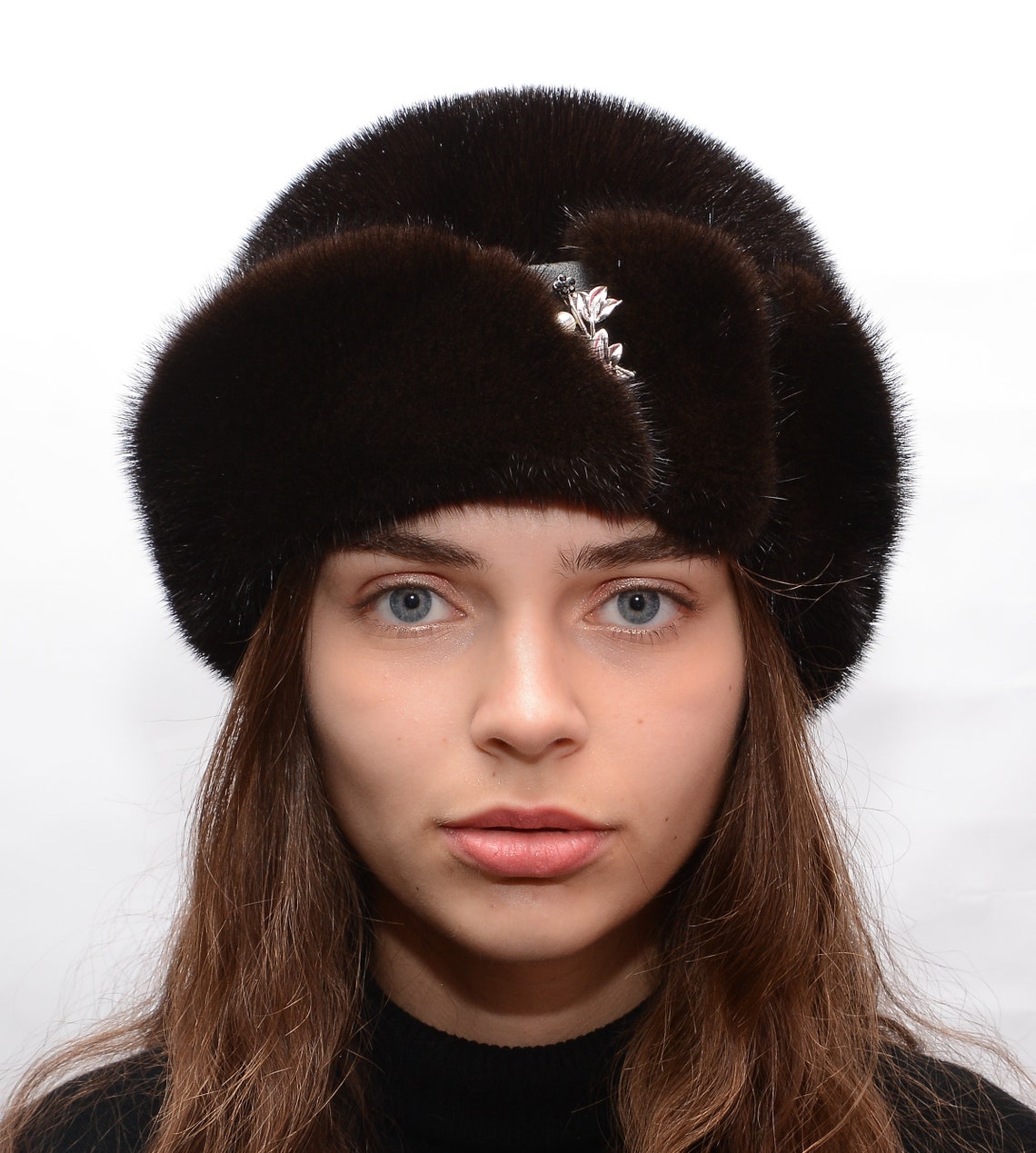Fur backet hat Fitted hat mink hat fur hat winter hat real fur Etsy