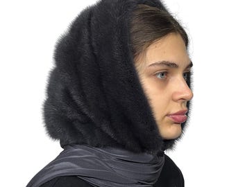 Fur Scarf - Women's Mink Hat - Fur Hood