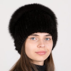 Women&#39;s Fur Hat - Mink Hat - Fox Fur
