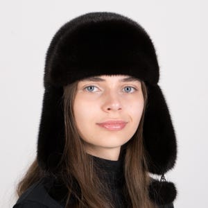 Earflap Fur Hat - Mink Hat - Women&#39;s Fur Hat