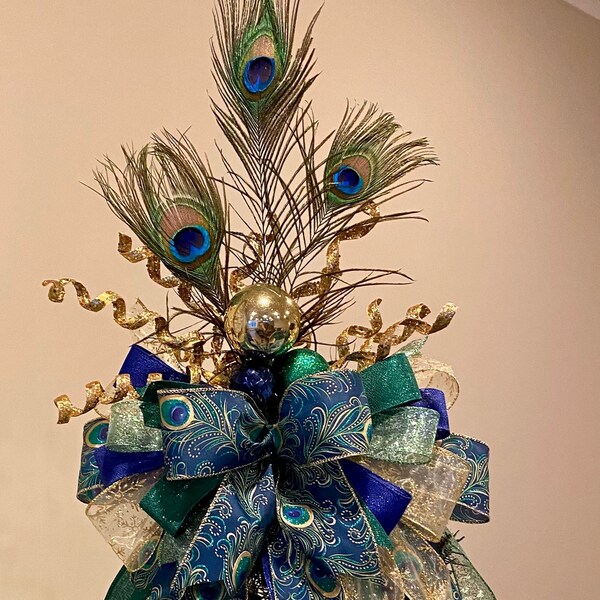 Peacock Tree Topper Etsy
