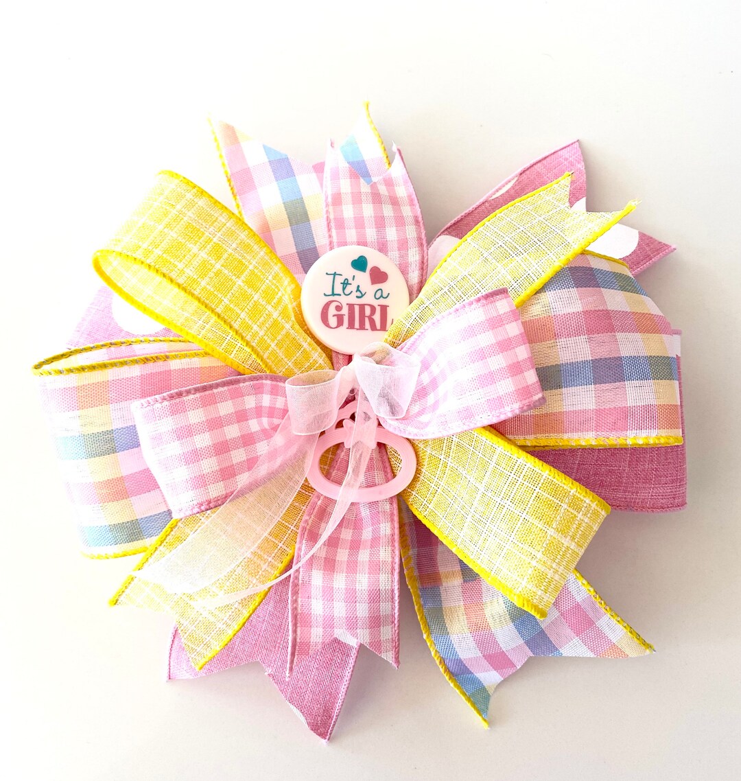 Baby Shower Bow Gift Bow for Baby Gender Reveal Girl Etsy