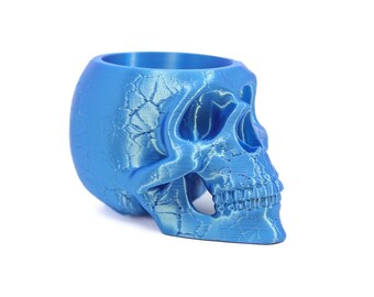 Cracked Skull | 3D Printed Skull - Halloween prop - Print A Brick