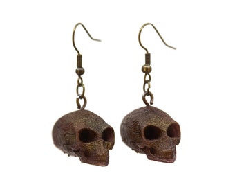 Crystal Skull Earrings | 3D Printed Earrings - Halloween style - Print A Brick