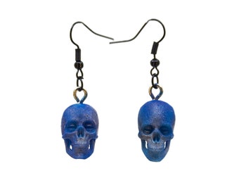 3D Printed Earrings | 3D Print Earrings | Goth earrings | 3D print jewelry | Skull earrings | Halloween - Print A Brick