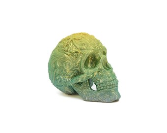 Crâne en sucre | Tête de mort imprimée en 3D - Accessoire d'Halloween - Print A Brick