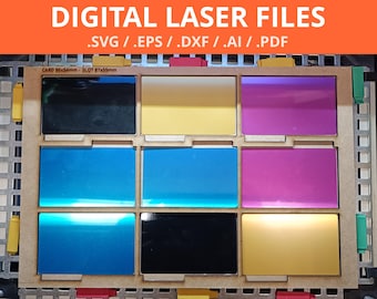 Metall Visitenkarten Vorlage für die Gravur | Digitales Produkt | SVG, DXF, PDF, eps, ai | Sofort Download