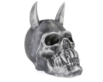 Horns skull | Coin Bank | 3D Printed Skull - Print A Brick