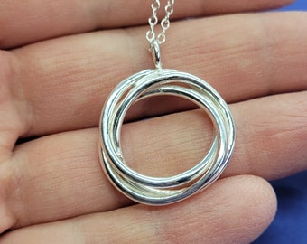 Sterling Silver Eternity Pendant - Etsy