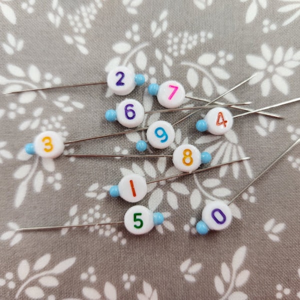 Numbered Pins Etsy