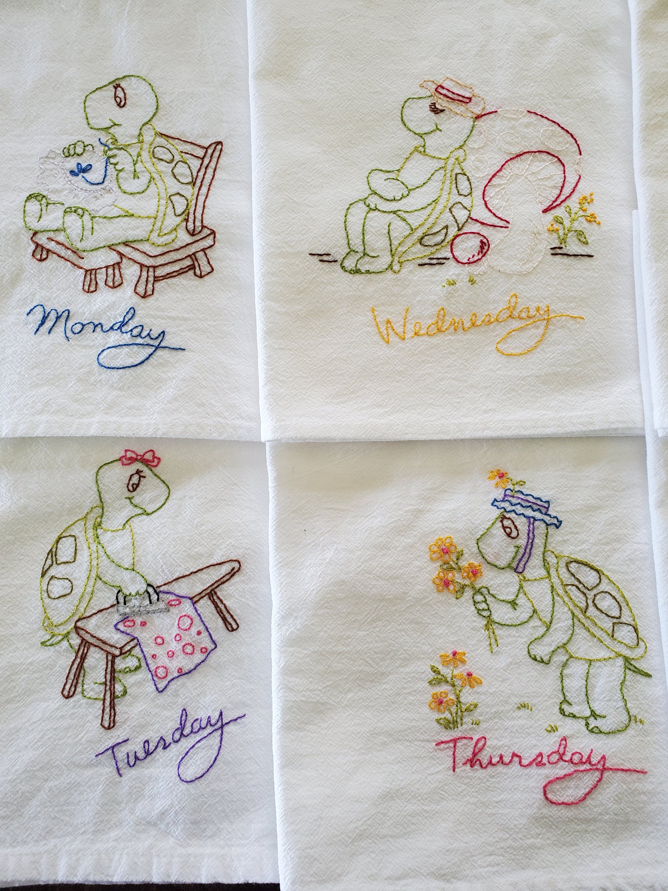 Needle Work: Tea Towels by Martha Stewart - arts & crafts - by owner - sale  - craigslist