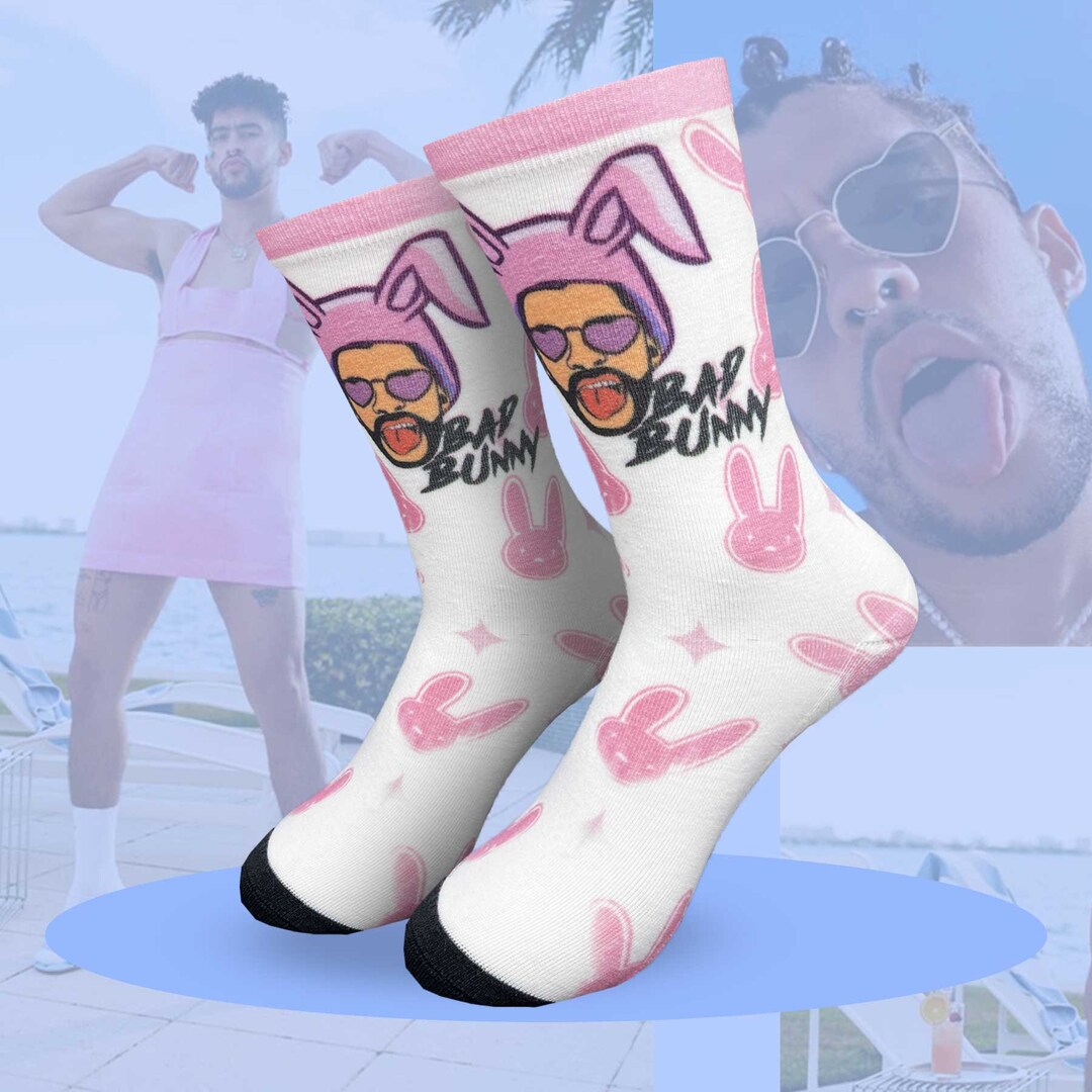 Bad Bunny Socks Bad Bunny Bad Bunny Merch Unisex Custom - Etsy