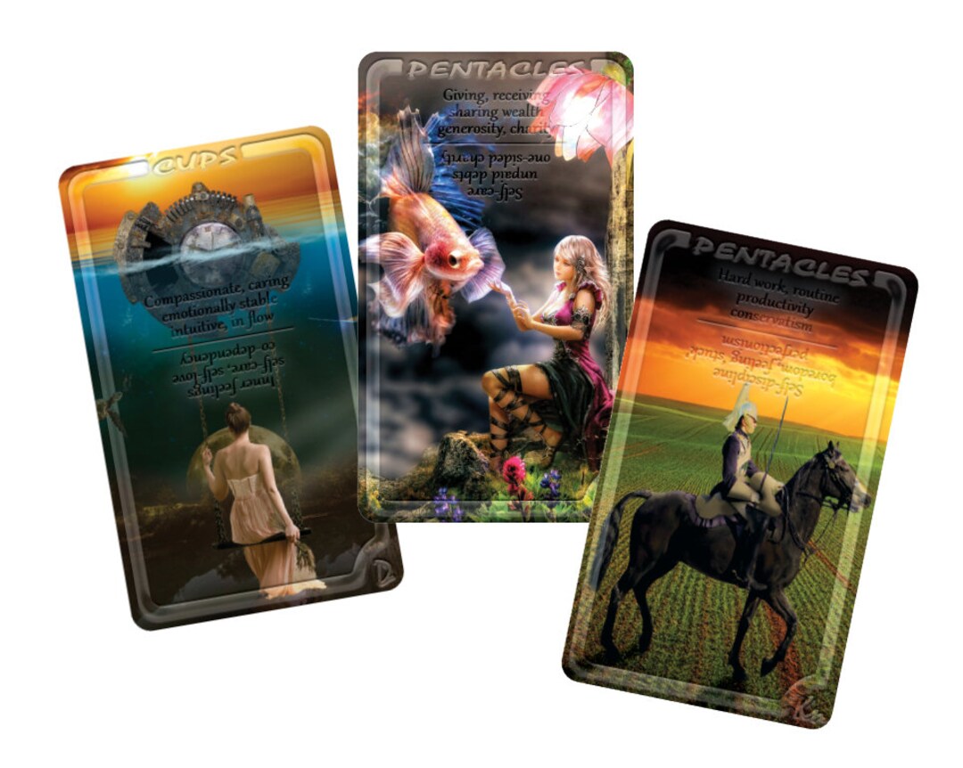 Laminated Tarot Deck Between the Worlds Series 78 Cards With Etsy