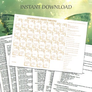 Lenormand Grand Tableau Lay-Out-Vorlage zum sofortigen digitalen Download