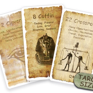 Lenormand Cards Egypt series tarot size | 36 laminated cards | with key meanings