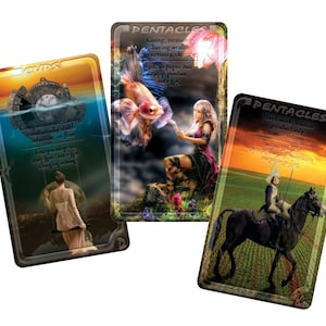 Baralho de Tarô laminado da série Entre os Mundos | 78 cartas com significados principais