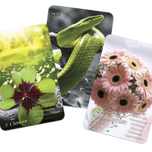 Laminated Lenormand Cards Sunlight series bridge size | 36 laminated cards | with key meanings