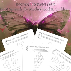 Tiradas de Tarot para la Maternidad y los Hijos – Colección Digital en PDF / Tiradas de Tarot para el Embarazo, la Crianza y la Infancia