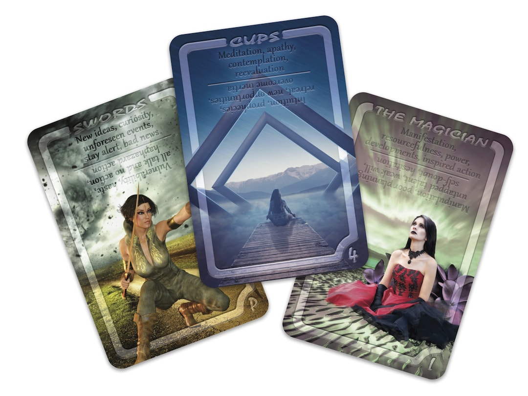 Laminated Tarot Deck Between the Worlds Series Bridge Size 78 Laminated
