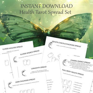 Conjunto de Tarô da Saúde — 7 Layouts | Download Digital em PDF