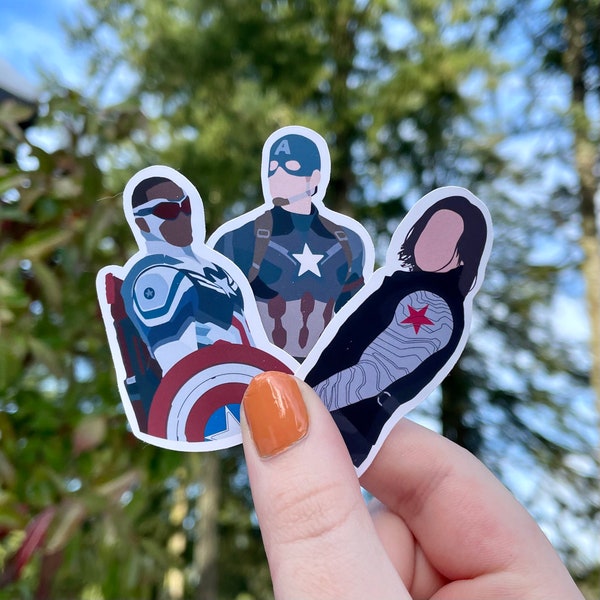 The Trio Inspired Stickers | trendy | stationary | water bottle stickers | bullet journal | marvel | avengers | mcu | captain america