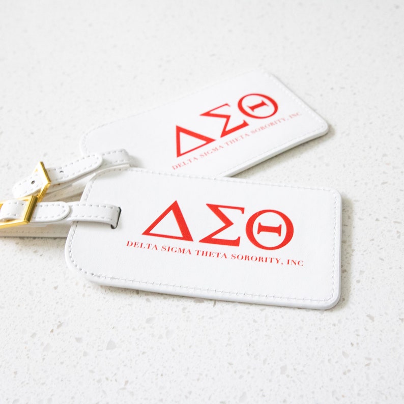 White Delta Luggage Tag Delta Sigma Theta Sorority 1913 Etsy