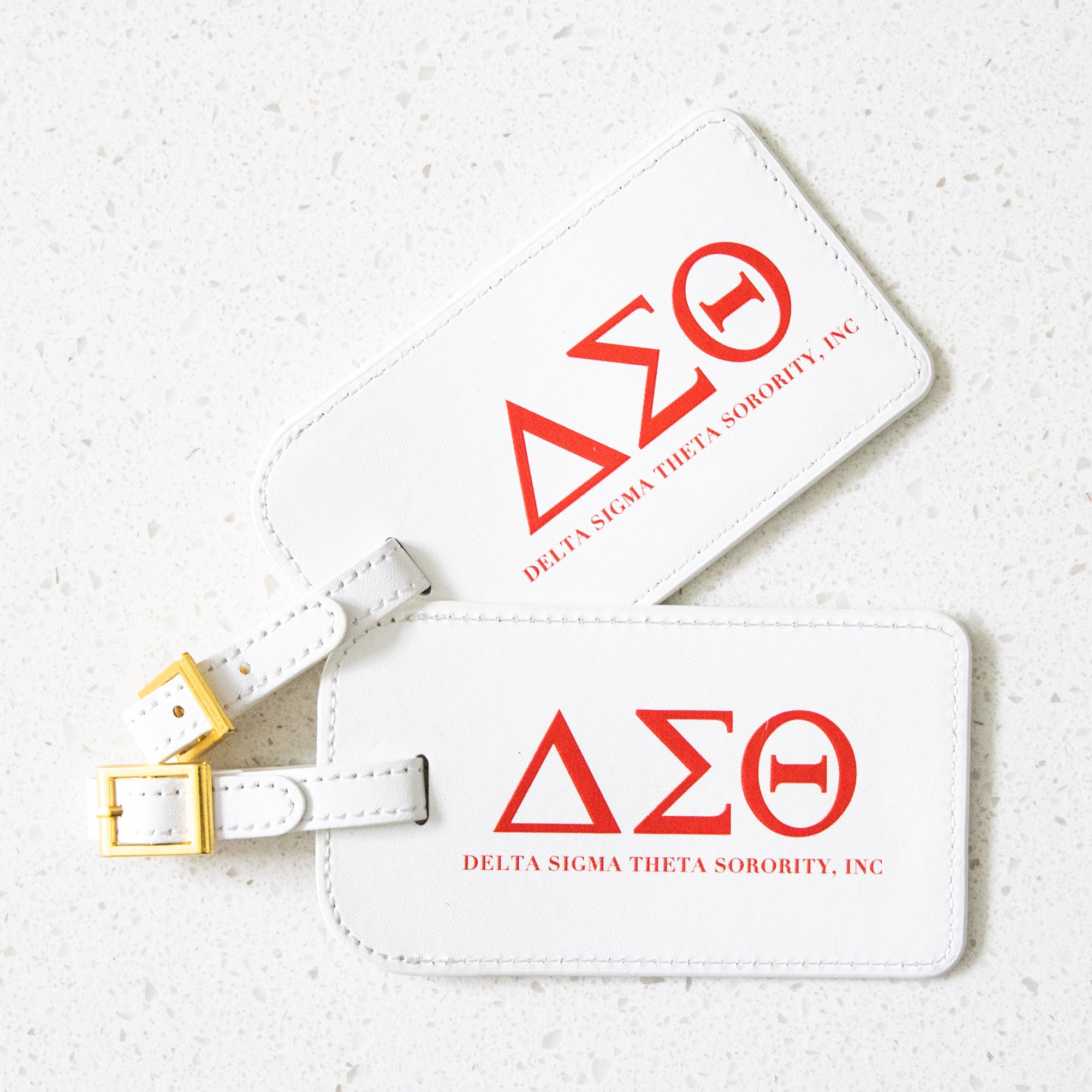 White Delta Luggage Tag Delta Sigma Theta Sorority Travel Etsy
