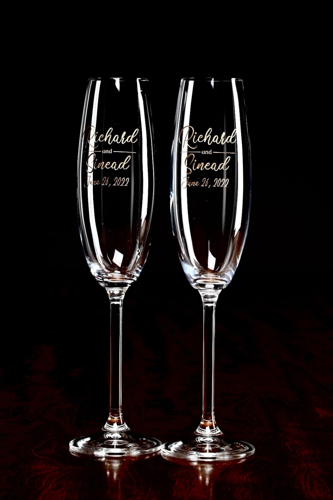 Custom Etched Lenox Toasting Flutes Wedding Flutes Couples Etsy