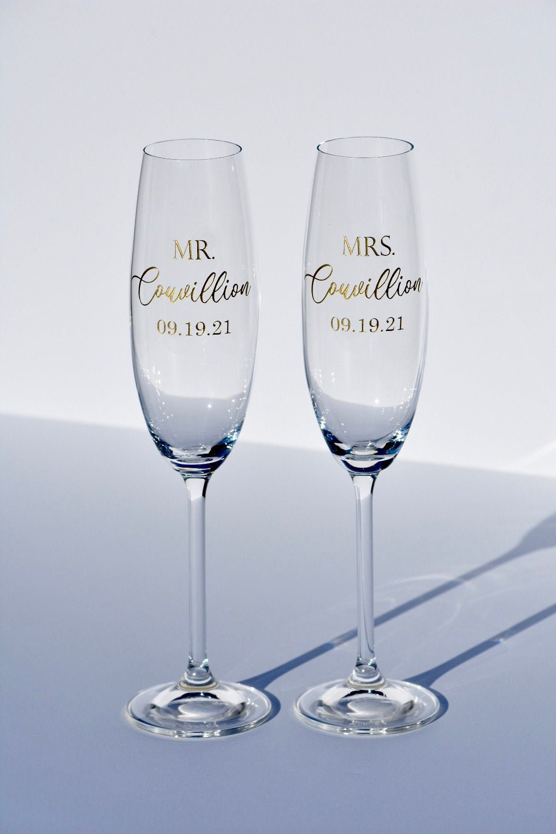 Personalized Lenox Tuscany Crystal Champagne Flutes Custom Etsy