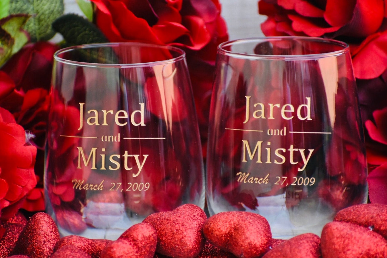 Personalized Stemless Wine Glass Etched Stemless Wine Glass Etsy