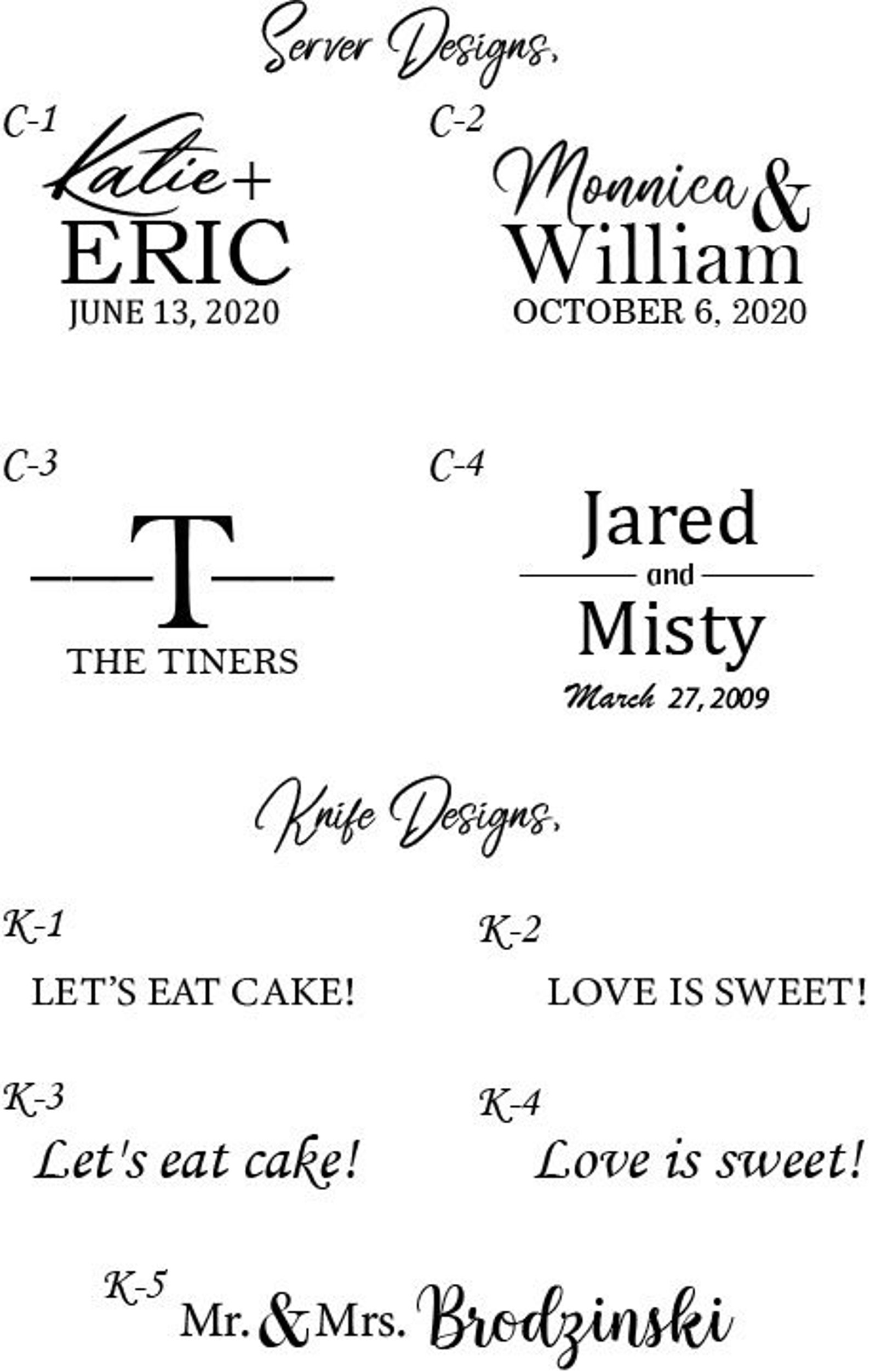 Personalized Cake Server and Knife Silver Lenox Adorn Etsy