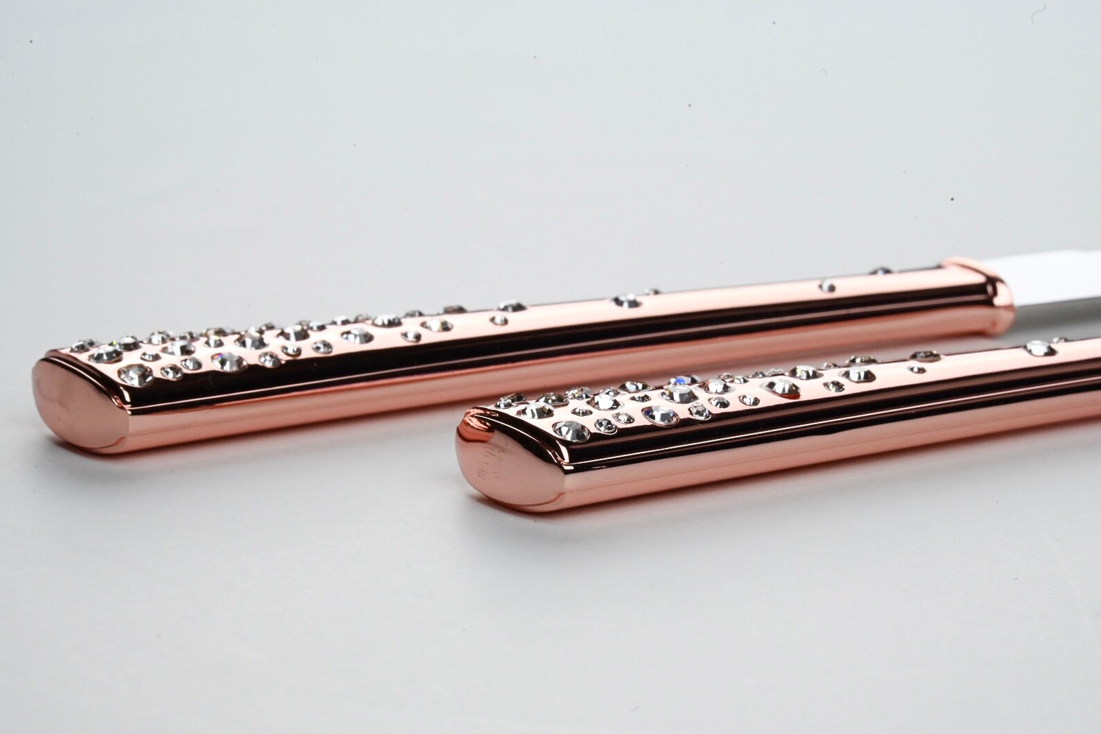 Rose Gold Cake Cutter Set of TWO Personalized Wedding Couples Etsy