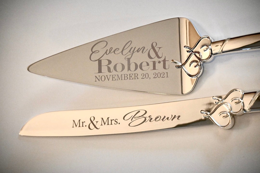 Personalized Lenox True Love Cake Cutter Set, Cake Cutting Set of Two