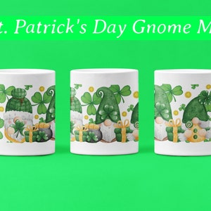 St. Patrick&#39;s Day Gnome 15 oz Coffee or Tea Mug