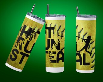Hit, Run, Steal Softball 30oz insulated stainless steel tumbler