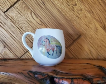 Horse Mug: Hand-Drawn Western Art - Live Like Someone Left the Gate Open
