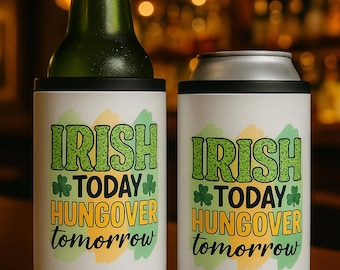 Irish Today, Hungover Tomorrow – 15 oz Mug & 4-in-1 Can Cooler/Tumbler
