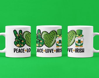 Peace Love Irish Gnome 15oz Coffee or Tea Mug