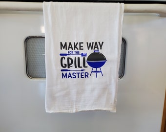 Make Way for the Grill Master Iron-On Vinyl Flour Sack Towel – Fun BBQ Kitchen Decor