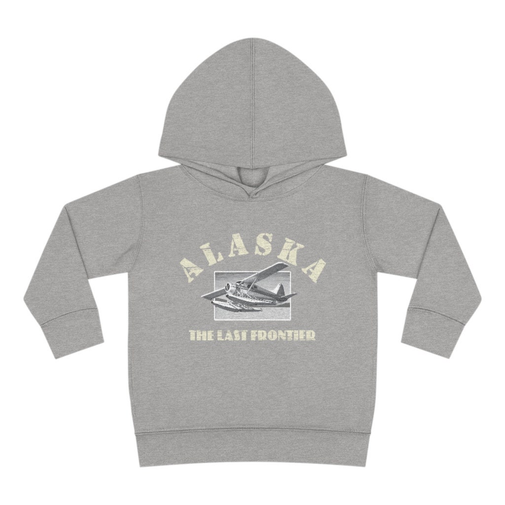 Alaska, The Last Frontier - Toddler Pullover Fleece Hoodie - Alaska Bush Plane DeHavilland Beaver