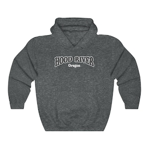 Hood River and Mount Hood, Oregon - Unisex Heavy Blend Hooded Sweatshirt - for hikers, mountain climbers, mountain lovers.