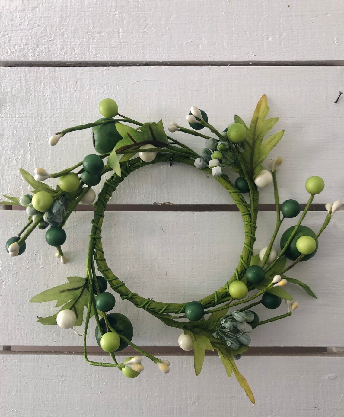 Spring candle ring. Easter candle Easter table decor. Spring Etsy