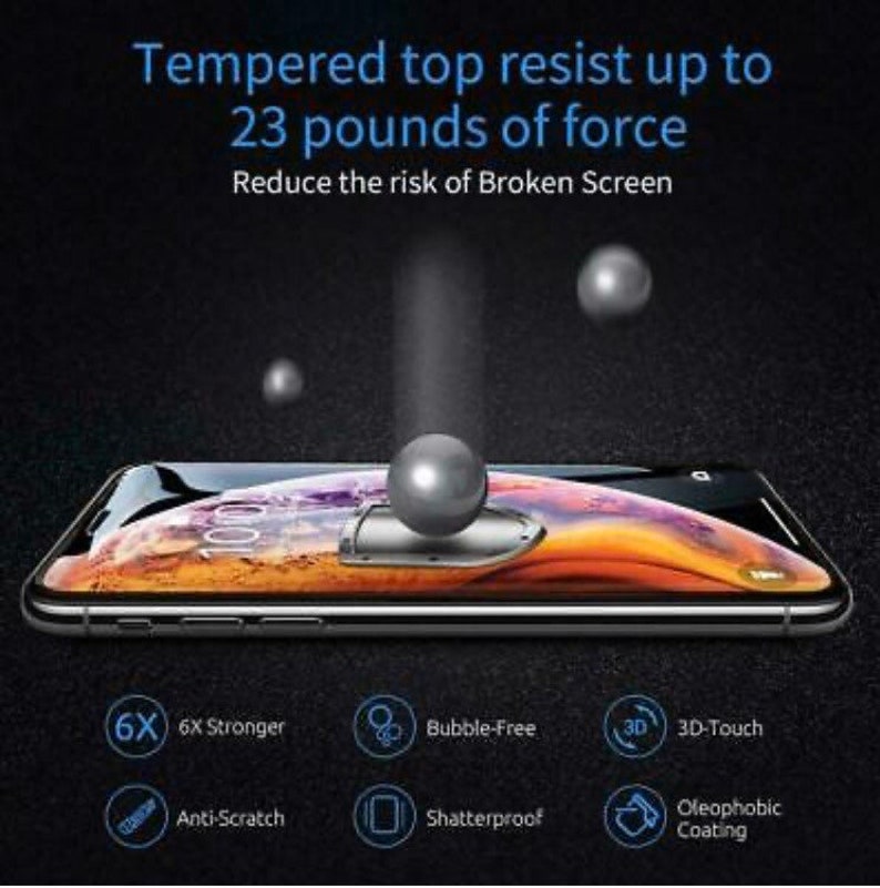 Gorilla Tempered Glass Screen Protector for New iPhone xs Max Etsy