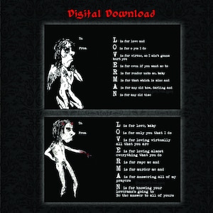 Nick Cave Loverman Goth Valentine's Day Cards Download digitale / Post-punk / Musica / Band / Cantante / Testi / Nick Cave & The Bad Seeds
